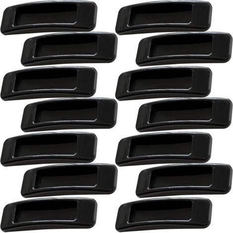 Poignées adhésives pour meubles, ABS noir, lot de 20 (1/5)