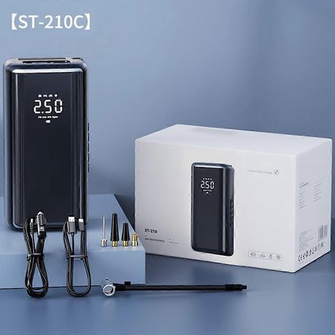 Tragbarer Reifenfüller mit Kompressor, 150 PSI, 4500 mAh, Luftpumpe für Autoreifen mit LED-Leuchte