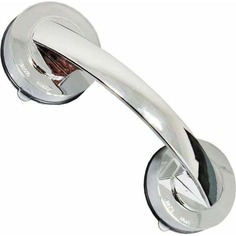 Türgriff mit Saugnapf, Kühlschrank-/Badezimmertürgriff, Hebelgriff, massiv und elegant, perfekt fürs Badezimmer (Silber) (1/5)