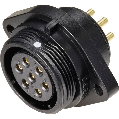 Connecteur pour montage en facade embase femelle 7 pôles 15 A 500 V/AC IP68 Weipu SP2113 / S 7 (1/4)