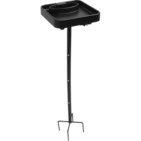Bain d'oiseaux chauffant 75 W à encastrer au sol, pour l'extérieur, idéal en hiver. Dégivrant pour jardin, cour, terrasse et pelouse. Prise US 120 V. Bac à eau et à nourriture 2 en 1. (1/5)