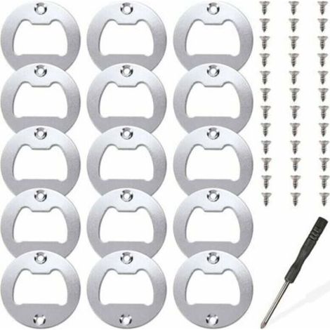 RHG 15 ensembles d'inserts de décapsuleur, kit de pièces d'insertion en métal pour ouvre-bouteille, moules de coulée en résine, ouvre-bière en résine, accessoires de bricolage