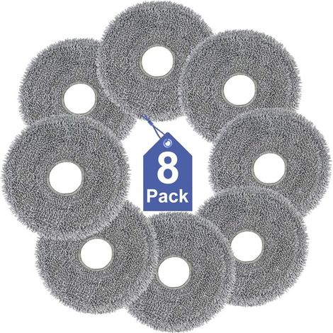 8 Ersatz-Wischpads für Roborock Saros 10R, QV 35A, QV 35S, Qrevo S, Qrevo Pro, Qrevo Edge, Qrevo Curv, Qrevo Master — Weiche Mikrofaser, waschbar und wiederverwendbar