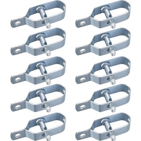 10 Pièces Tendeur Grillage, Tendeur de Clôture, Tendeurs à Fil Barbelé, Kit de Connecteurs Tendeur de Corde pour Fil de Tension (Couleur argent)