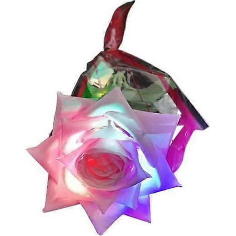 fleur artificielle réaliste en soie, écologique, avec LED, pour décoration florale artificielle.violet (1/5)