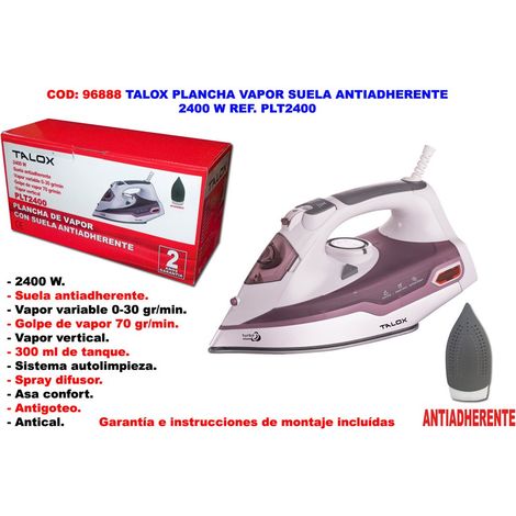 Ferro da stiro a vapore Talox Suola Antiaderente 2400 W PLT 2400