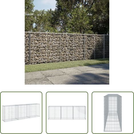 Steinkorb -  Gabione mit Deckel 300x50x100 cm Verzinktes Eisen (1/5)