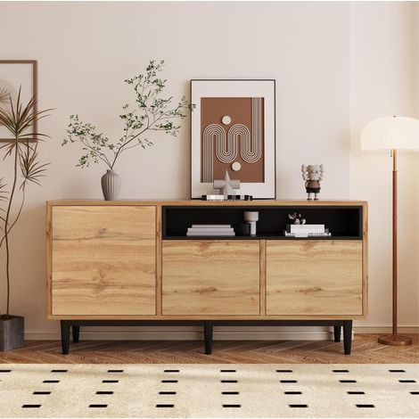 Sideboard Schrank Aufbewahrung 160x35x76 cm Holz OKMYHOME (1/5)