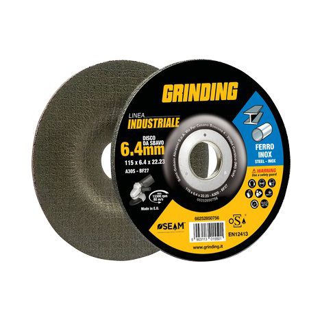 DISCO ABRASIVO SBAVO FERRO DEPRESSO INDUSTRIAL - MM 125X22,2 H.MM 6,4- 20 pezzi