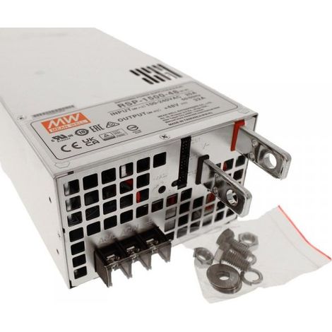 MW MEAN WELL RSP-1500-48 Alimentatore Led 1500W 48V 32A Senza Ventola Input 220V e 110V