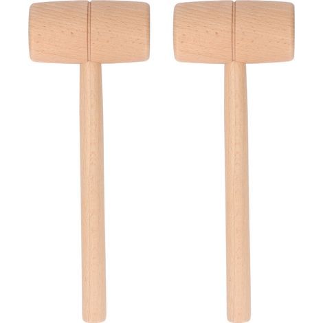 Holzhammer mit versenkter Gelenkverbindung, Mehrzweck-Holzhammer für Fabrikarbeiten, Möbelmontage, Meeresfrüchteschnitzen, Spalten, 2 Stück (1/5)