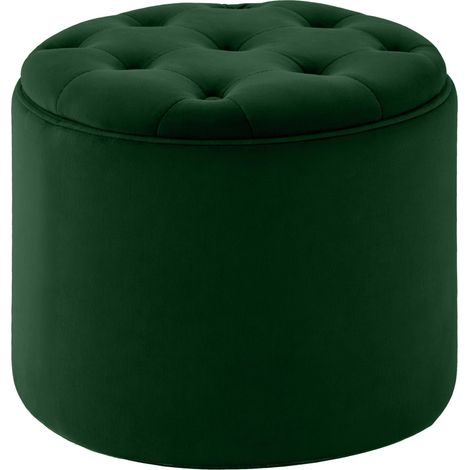 Pouf Pantin in velluto elegante e moderno verde
