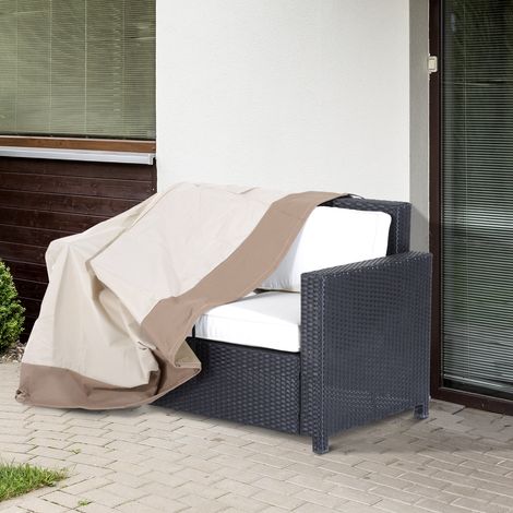 Outsunny Schutzhülle für 2-3-Sitzer-Bank, wasserdichte Gartenmöbelabdeckung, Regen- und Sonnenschutz, 152 x 87 x 59/79 cm, 600D Oxford-Gewebe