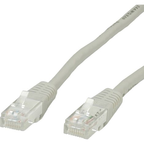 Value 21.99.0905 RJ45 Patchkabel CAT 6 U/UTP 5.00 m Grau  1 St.