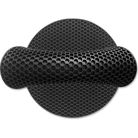 Alfombrilla aislante térmica de silicona, alfombrilla de drenaje multifuncional, impermeable (juego de 2), antideslizante, flexible y duradera (negra)  Diseño antideslizante, ideal para mantener calie (1/5)