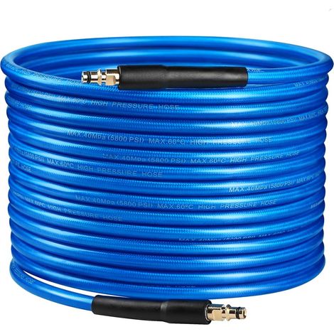 Tuyau de rechange pour nettoyeur haute pression Karcher K Series K2 K3 K4 K5 K6 K7 Connecteur rapide 180 bar Bleu 10 m