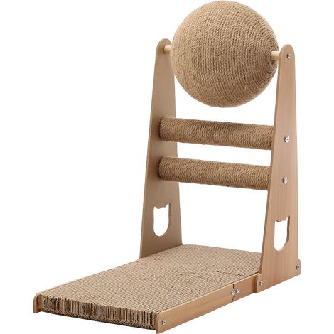 L-Shaped Cat Scratcher with Cat Scratching Ball (1/2)