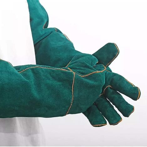 Gants anti-morsure pour la manipulation d'animaux, gants de travail de sécurité en cuir pour le travail (1/4)