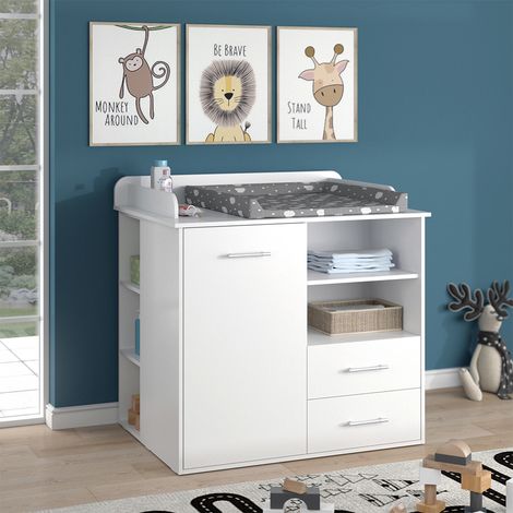 Cómoda cambiador Lea, Blanco, 113 x 100 cm, Vicco