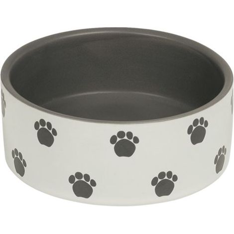 Nobby Hunde Keramiknapf PATA creme grau Ø 12 x 4,5 cm 250 ml Standardnapf (1/2)