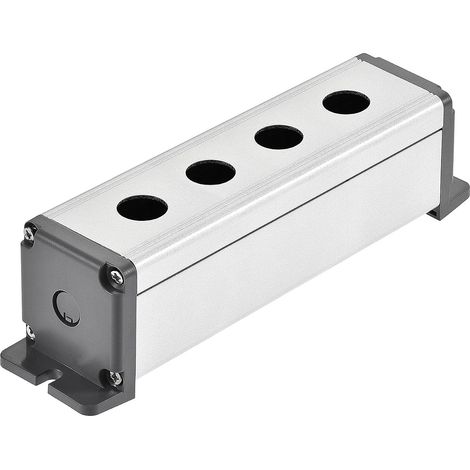 4 Trous 16mm Aluminium Interrupteur Bouton Poussoir Station Boîte avec PG7 Presse-étoupe et Montage Base (1/5)