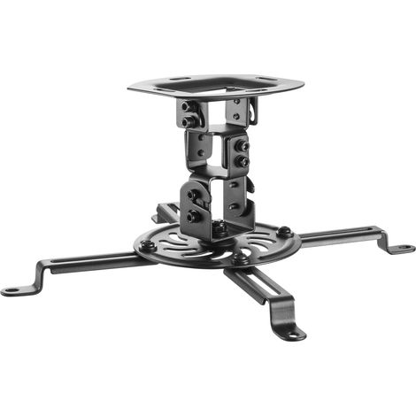 Support vidéoprojecteur plafond universel, diamètre 5,4-32cm, hauteur 15cm, noir (1/3)