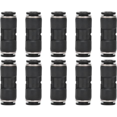 10 Pièces Raccords Pneumatiques Droits pour Tuyaux 6mm - Accessoires Compresseur à Air (1/5)
