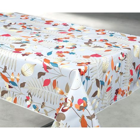 Tischdecke Polyester 140x240cm Oxana Beige Auf Kleiderbügel - Access Deco