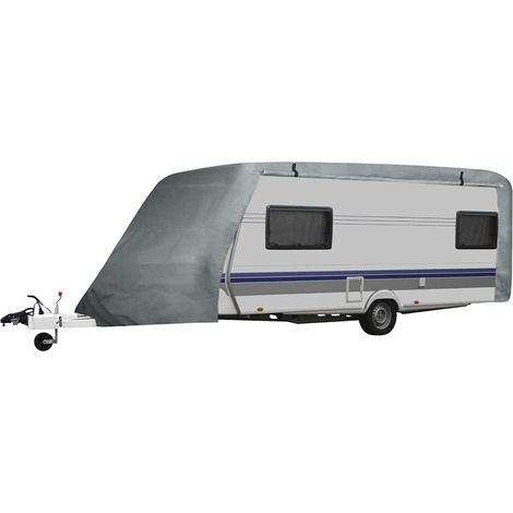 Housse de caravane taille L, 3 couches en polypropylène, grise, 701 x 250 x 220 cm - PANGIVO (1/5)