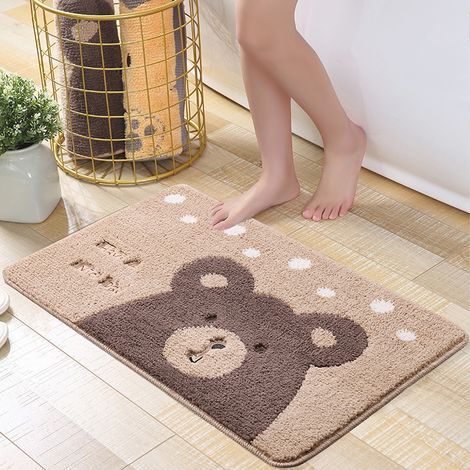 1 Tapis de bain, motif chat, antidérapant, lavable en machine, pour salle de bain, chambre enfant (1/5)