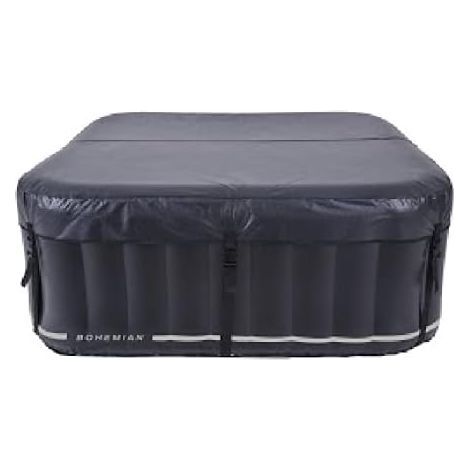 Square spa cover 158x158cm Dark Grey Bohemian NetSpa for outdoor use (1/2)