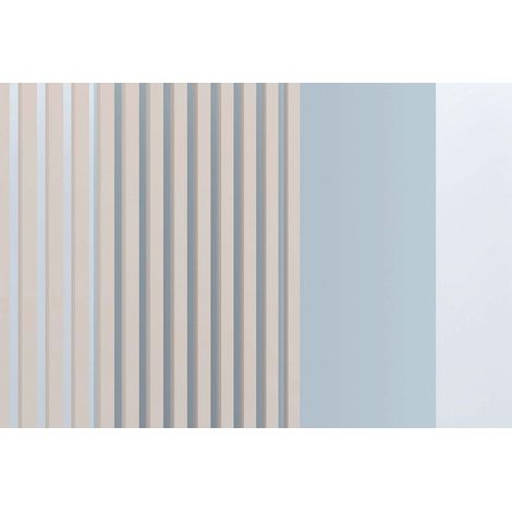 Papier peint panoramique bleu beige trompe l'œil Tapisserie panoramique 3d design idéale angle de mur Papier peint panoramique salle à manger (1/2)