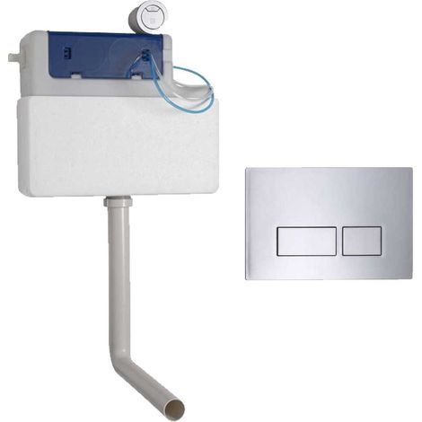 Roper Rhodes Cascade Concealed Dual Flush WC Toilet Cistern + Plaza Chrome Plate (1/3)