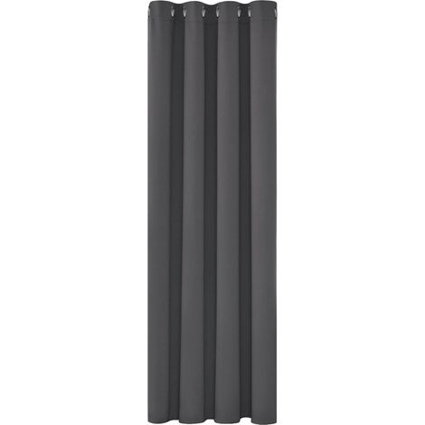 Rideaux Occultants Isolant Thermique Anti Froid, 150200 CM Design Moderne à Oeillets, Gris Foncé, 1Pièces (1/3)