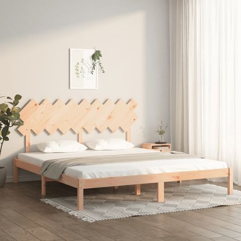 Cadre de lit sans matelas 180x200 cm bois massif (1/4)