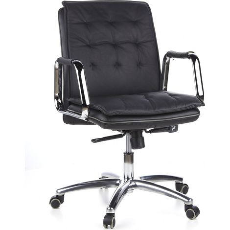 Bürostuhl / Chefsessel VILLA 10 Nappaleder schwarz hjh OFFICE
