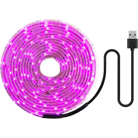 Bande lumineuse LED de croissance pour plantes, 0,5 m, 5 V, USB, spectre complet, peut être coupée arbitrairement, lampe de culture d'intérieur pour serre hydroponique légumes (1/5)