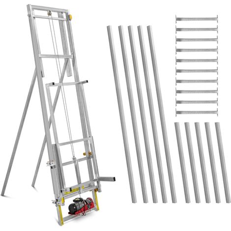 MSW – Monte-matériaux 15 m – Charge maximale 200 kg – Moteur 1500 W – Vitesse 12 m/min – Pour toits plats et chantiers humides (1/5)
