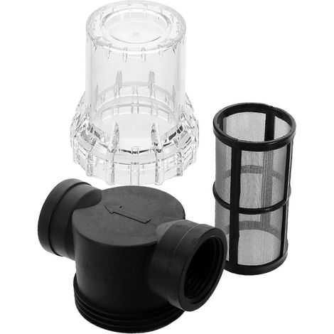 Filtre à eau haute efficacité avec crépine pour canalisation, idéal pour l'irrigation de jardin et l'alimentation en eau. Design compact. Lot de 1. (1/5)
