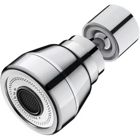 3-Wege-Küchenarmatur Duschkopf - Universal Schwenkbarer Wasserhahn Adapter (Silber)