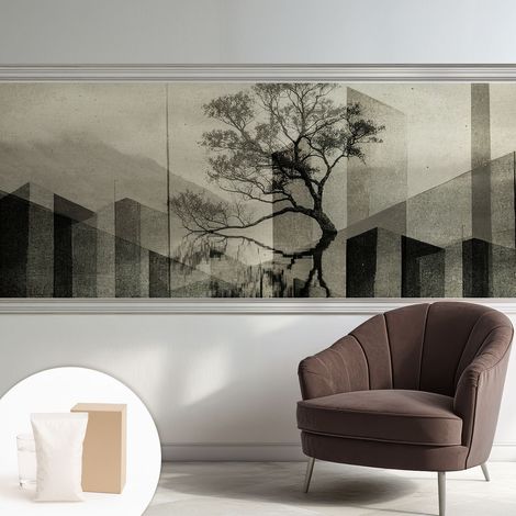Tapete Vliestapete mit Kleber- abwaschbar - Raumgestaltung Schlafzimmer Wohnzimmer Tapete Schlichte Eleganz 250x104 cm (1/5)