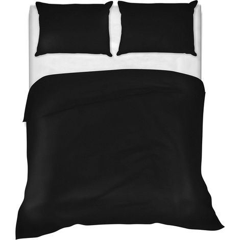 Lenzuolo letto sopra a casa vostra ,3 misure 100% puro cotone Made in Italy tinta unita Nero - 1 Piazza