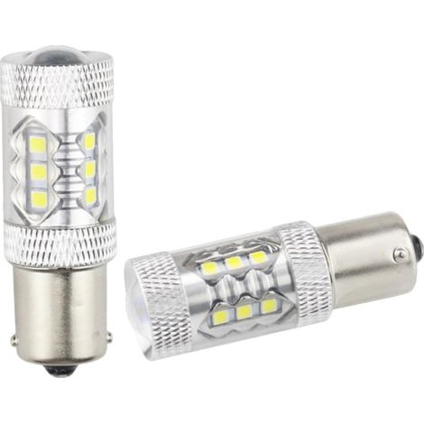4pièces Lot De Ampoules Led Bas Pour Feu Stop Et Clignotant Arrière De Voiture Lampe De Freinage Et Clignotant Diurne (1/5)