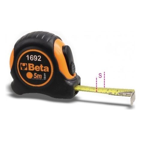 Flessometro 5m 19mm 200g cassa bimateriale ABS 1692/5
