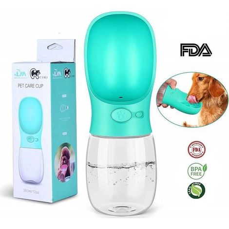 Bouteille d'eau portable pour chien 350ml - Voyage - Bleu (1/3)