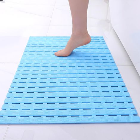 Tapis de douche haute sensibilité cutanée 70x40 cm, tapis de bain pour enfants antidérapant pour la douche sans BPA sans latex, tapis de douche antidérapant résistant aux moisissures lavable (1/5)