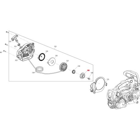 Flangia avviamento ORIGINALE BLUEBIRD motosega CSP 270T - CSP 270TC CSP270T-129