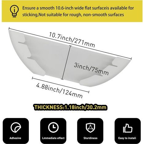 Universeller Topfdeckel-Organizer (5-teilig) – Passend für Töpfe von 15 bis 34 cm – Wandmontage über der Schranktür – Weiß (1/5)
