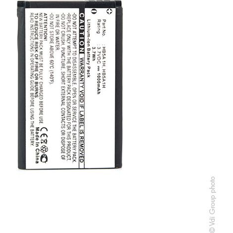 NX - Batterie téléphone, smartphone, GSM pour Vodafone 3.7V 1000mAh - HB5A1H (1/4)