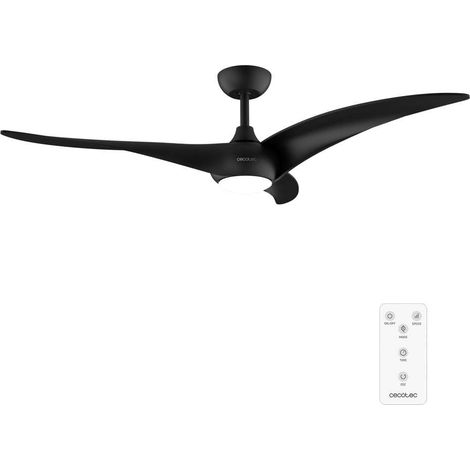 Ventilateur de Plafond avec Lumière EnergySilence Aero 5295 Black - 40 W, Diamètre 137 cm, 3 Pales, LED 15 W et Télécommande, Minuterie, Mode Été/Hiver (1/5)